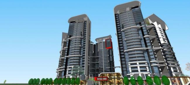 Sketchup住宅模型|高层住宅，现代风格