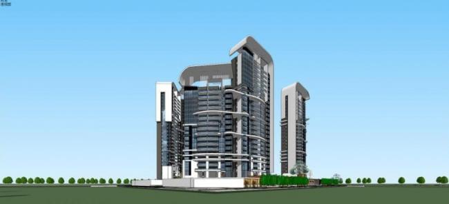 Sketchup住宅模型|高层住宅，现代风格