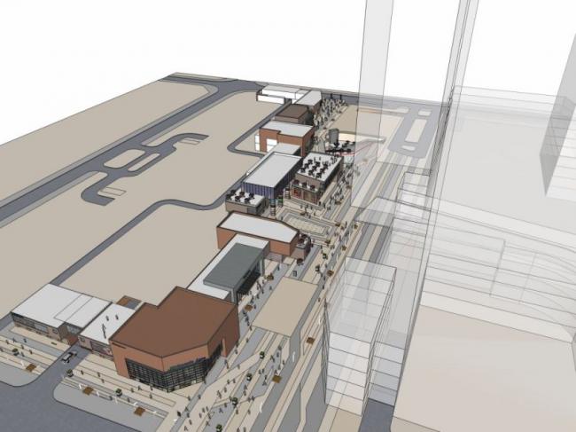 Sketchup商业模型|多层商业街，现代风格