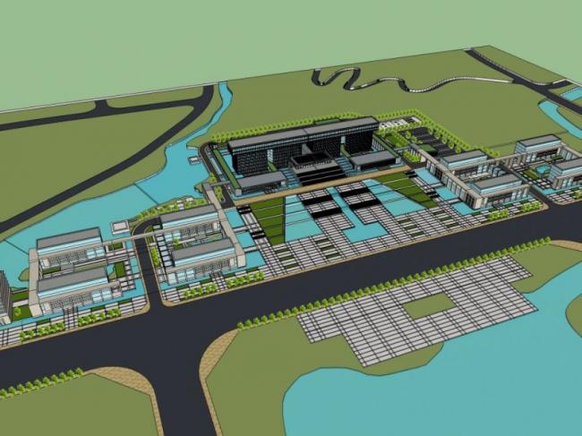 Sketchup办公模型|多层办公楼，现代风格