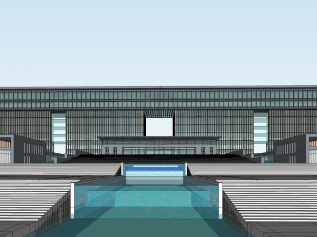 Sketchup办公模型|多层办公楼，现代风格