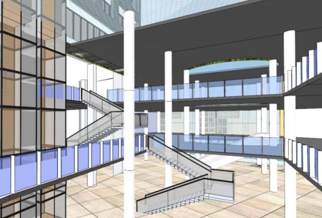 Sketchup办公模型|高层写字楼，商业广场，现代风格