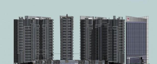 Sketchup住宅模型|高层住宅，现代风格
