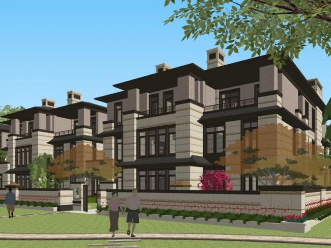 Sketchup住宅模型|多层住宅，西方新古典，花园洋房