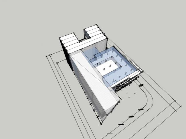 Sketchup文化模型|多层图书馆，文化建筑，现代风格