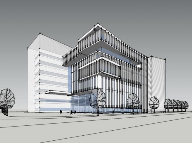 Sketchup文化模型|多层图书馆，文化建筑，现代风格