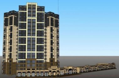 Sketchup住宅模型|高层住宅，底层商业，现代风格-BIM建筑网
