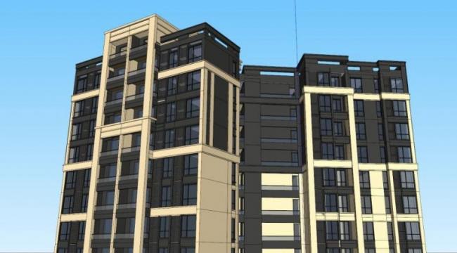 Sketchup住宅模型|高层住宅，底层商业，现代风格
