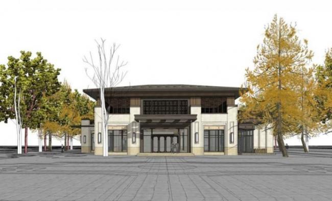 Sketchup商业模型|多层售楼处，现代风格