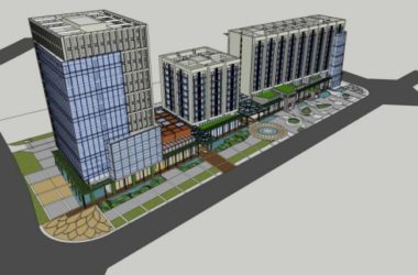 Sketchup住宅模型|高层住宅，底层商业，现代风格-BIM建筑网