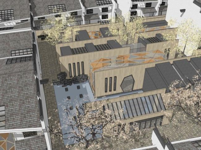 Sketchup住宅模型|多层住宅，东方新古典，现代中式风格