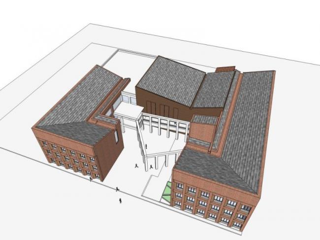 Sketchup办公模型|多层办公楼，现代风格
