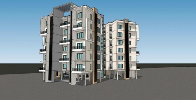 Sketchup住宅模型|小高层住宅，多层住宅，现代风格