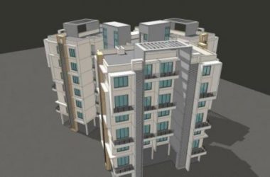 Sketchup住宅模型|小高层住宅，多层住宅，现代风格-BIM建筑网