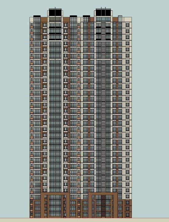 Sketchup住宅模型|超高层住宅，居住建筑，古典风格