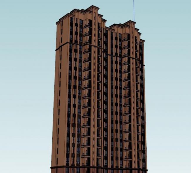 Sketchup住宅模型|高层住宅，居住建筑，古典风格