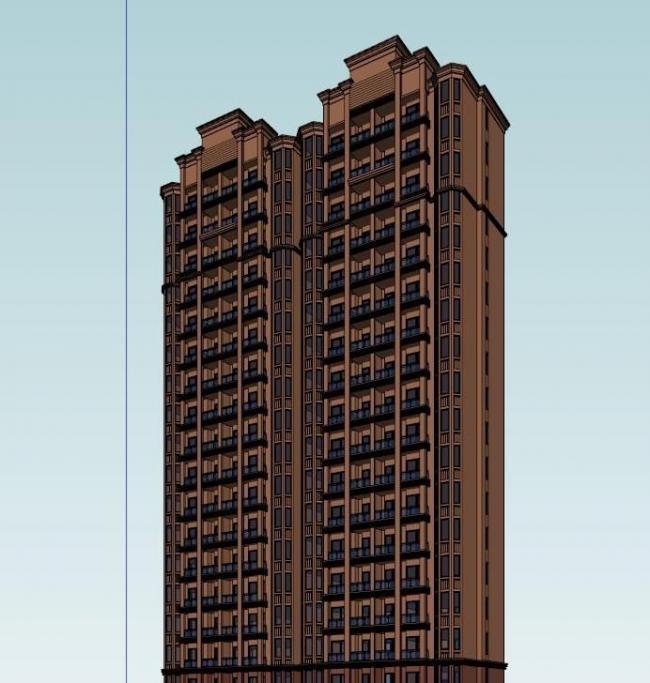 Sketchup住宅模型|高层住宅，居住建筑，古典风格