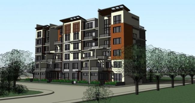 Sketchup住宅模型|小高层，现代风格