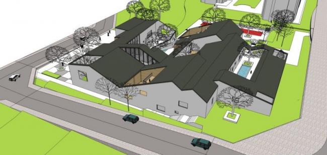 Sketchup学校模型|多层幼儿园学校，校园教育建筑，现代中式风格