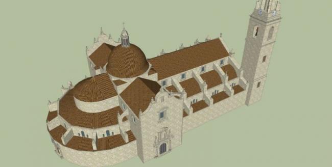 Sketchup文化模型|多层教堂，文化建筑，古典风格