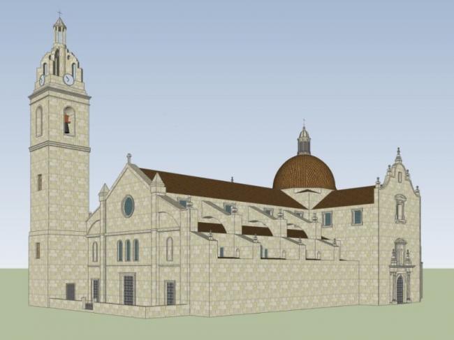 Sketchup文化模型|多层教堂，文化建筑，古典风格