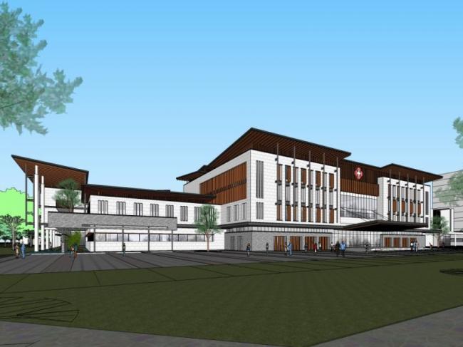 Sketchup医院模型|多层医院，医疗建筑，现代风格