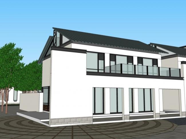 Sketchup商业模型|会所，现代中式风格