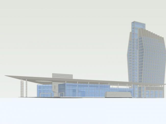 Sketchup综合体模型|多高层商业综合体，现代风格