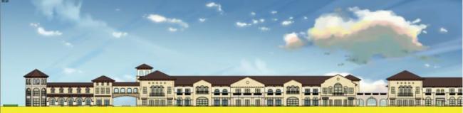 Sketchup商业模型|多层商业街，西班牙古典风格