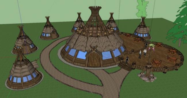 Sketchup文化模型|多层博物馆，文化建筑，古典风格