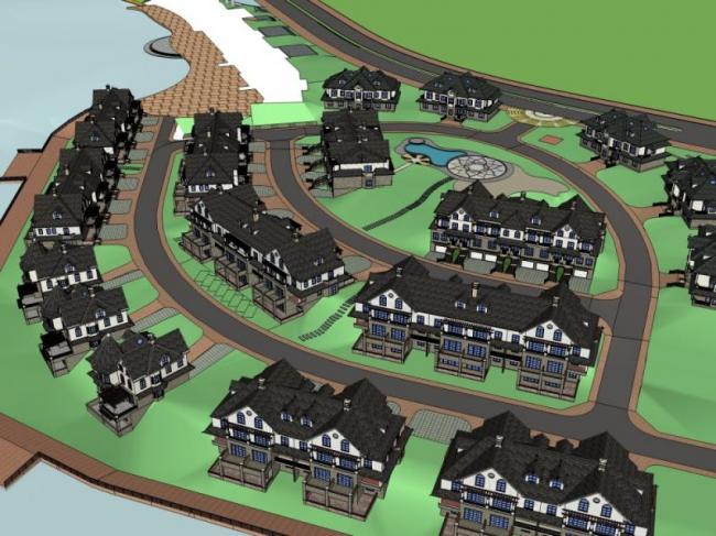 Sketchup住宅模型|别墅群，古典风格