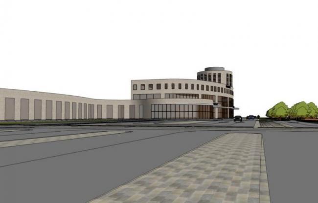 Sketchup车站路桥|多层汽车客运站，现代风格