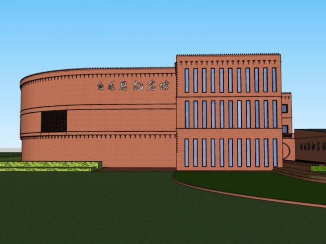 Sketchup文化模型|多层纪念馆，文化建筑，现代风格