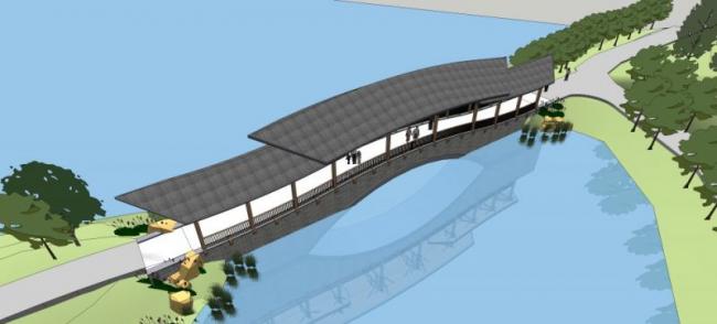 Sketchup古建筑模型|桥，中式风格，古建