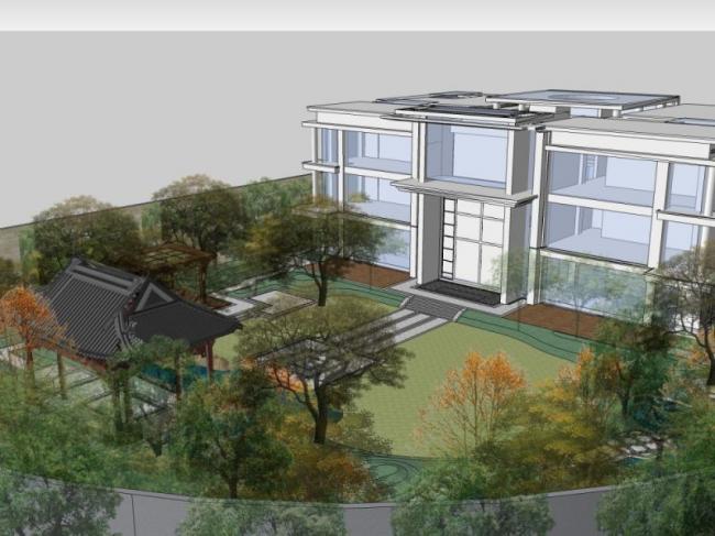 Sketchup商业模型|多层会所，现代风格