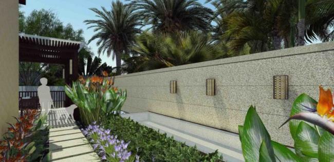 Sketchup景观模型|别墅花园景观，现代风格