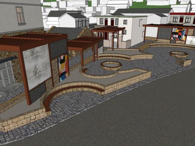 Sketchup商业模型|多层商业街，现代风格