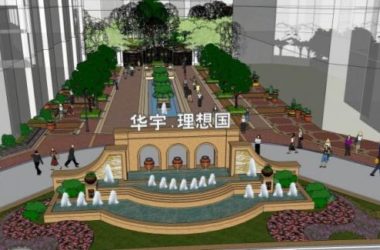 Sketchup景观模型|住宅景观，小区景观，古典风格-BIM建筑网