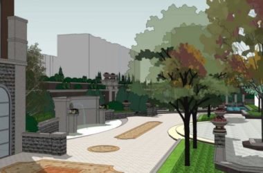 Sketchup景观模型|街道景观，古典风格-BIM建筑网