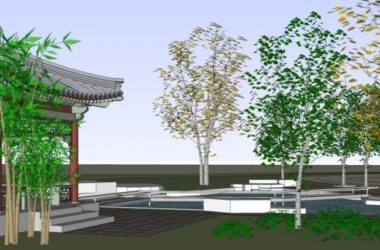 Sketchup景观模型|中式园林，园林景观，中式风格-BIM建筑网