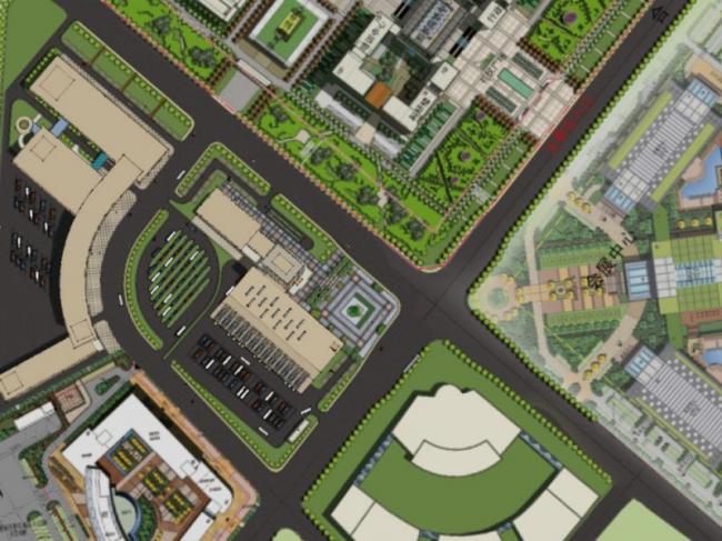 Sketchup车站路桥|多高层汽车客运站，现代风格