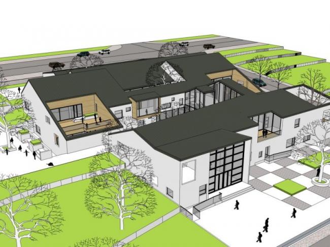 Sketchup学校模型|幼儿园，校园教育建筑，现代风格