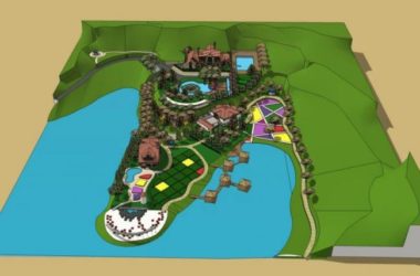 Sketchup景观模型|滨水景观，现代风格-BIM建筑网