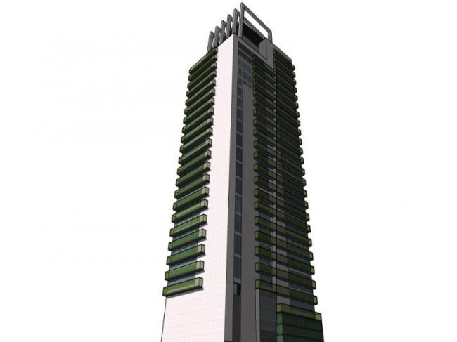 Sketchup办公模型|超高层办公楼，现代风格