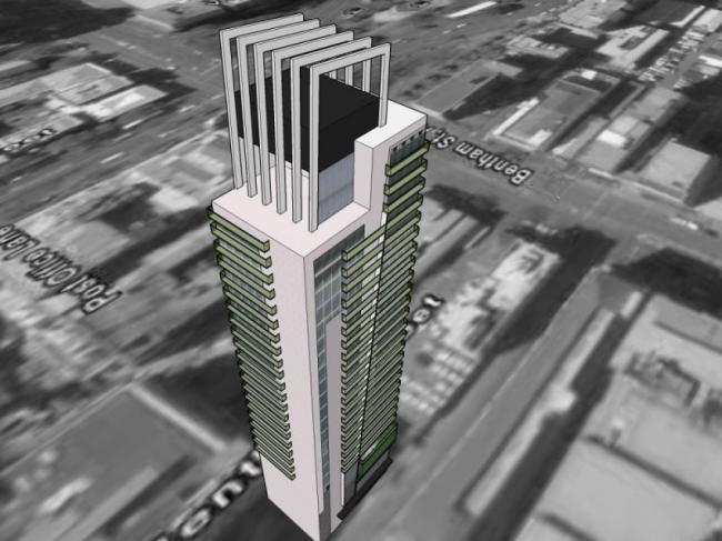 Sketchup办公模型|超高层办公楼，现代风格