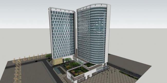 Sketchup酒店模型|高层酒店，现代风格