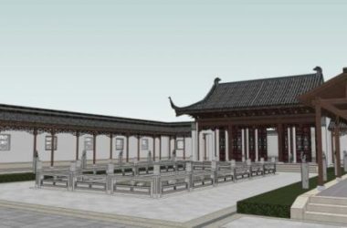 Sketchup住宅模型|园林，中式风格-BIM建筑网