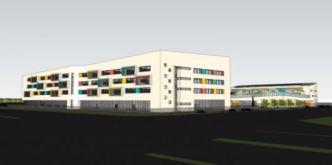 Sketchup学校模型|多层幼儿园，校园教育建筑，现代风格