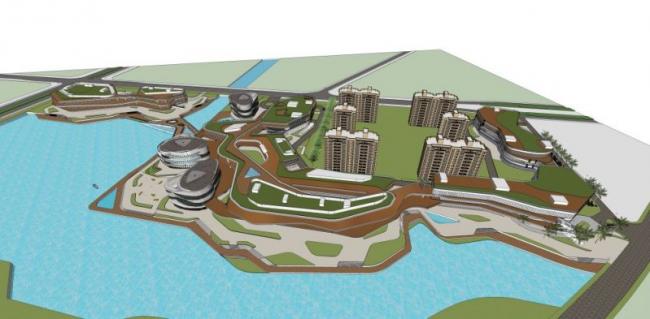 Sketchup综合体模型|多高层商业综合体，现代风格