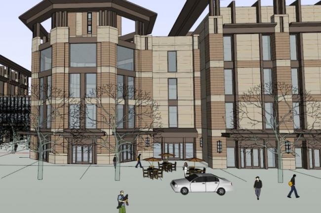 Sketchup商业模型|多层商业街，现代风格